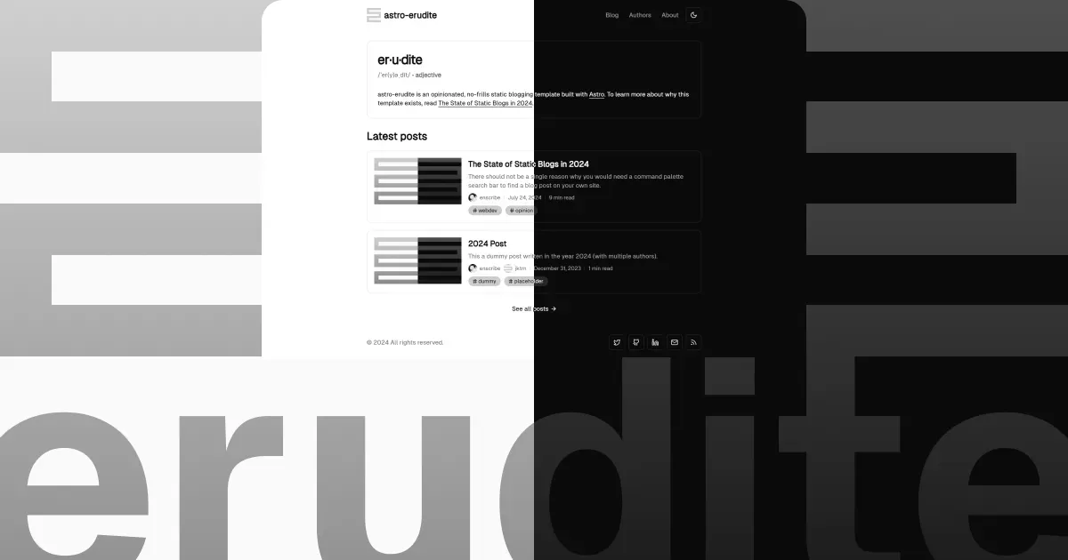 astro-erudite theme preview